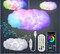 4 Pcs Felt Christmas Garland Felt Ball Christmas Light Bulb Garland Decor Xmas Rainbow Bulbs Garland for Home Christmas Tree Wall Party Decorations (Bright Color)